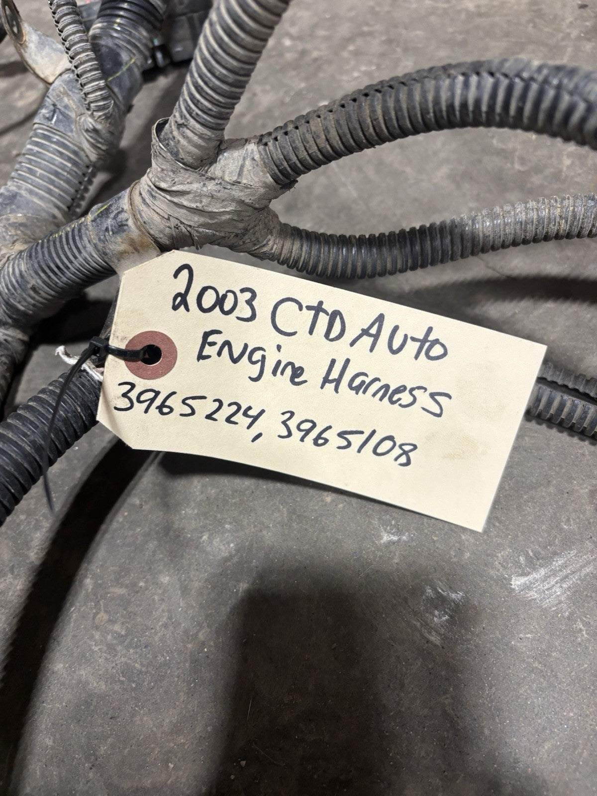 2003 DODGE RAM 2500 3500 5.9L CUMMINS AUTOMATIC ENGINE HARNESS 3965224 3965108