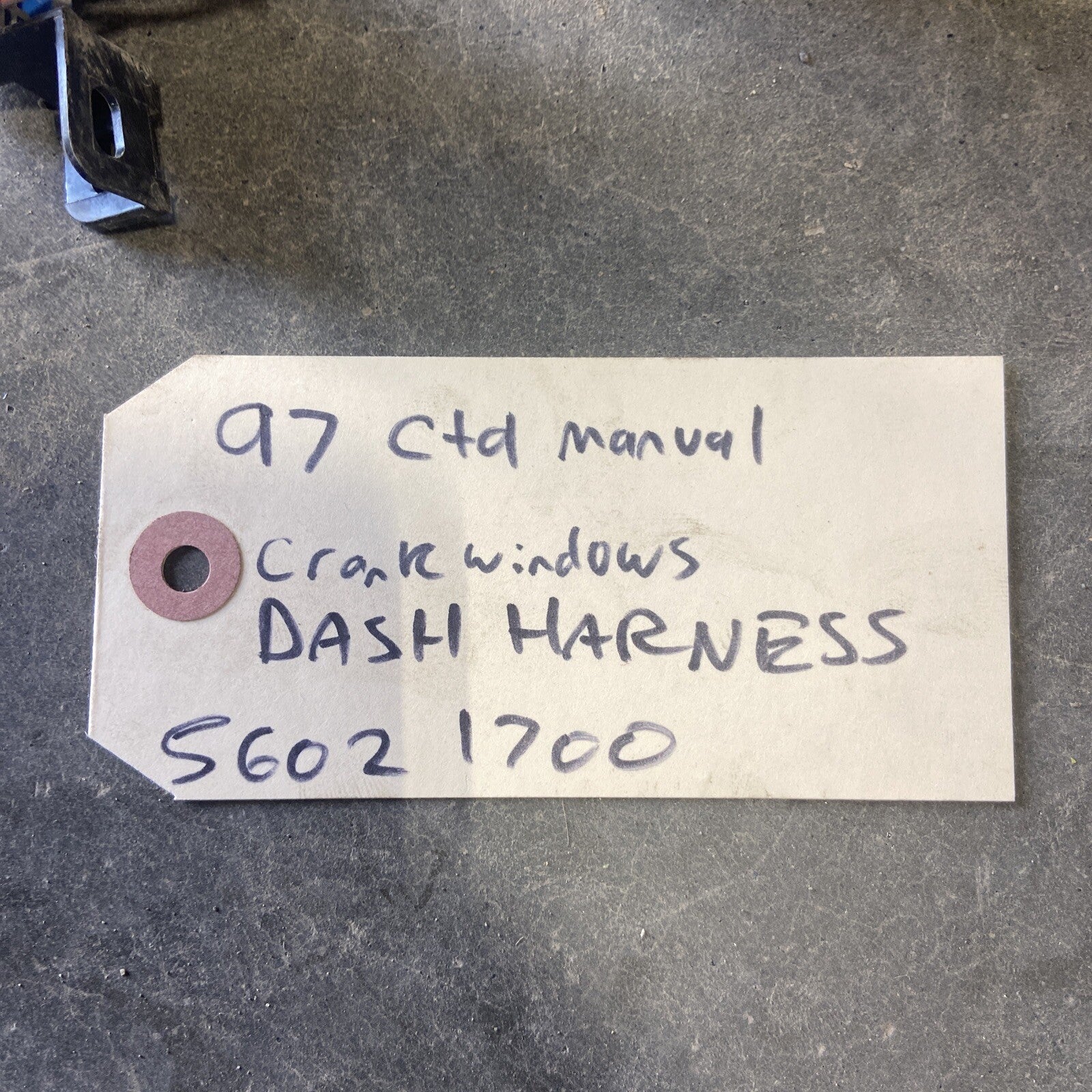 1997 DODGE RAM 2500 3500 CUMMINS MANUAL DASH BASE MODEL WIRING HARNESS 56021700