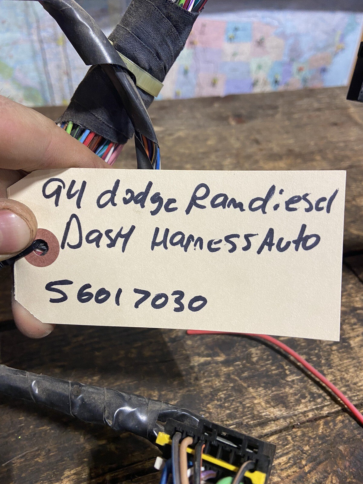 1994 DODGE RAM 2500 3500 CUMMINS DASH WIRING HARNESS AUTO PN 56017030