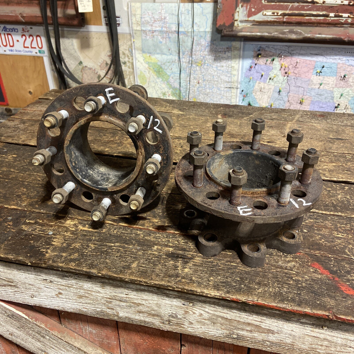 SET OF 2012 DODGE RAM 3500 CUMMINS FRONT DUALLY HUB ADAPTERS SPACERS