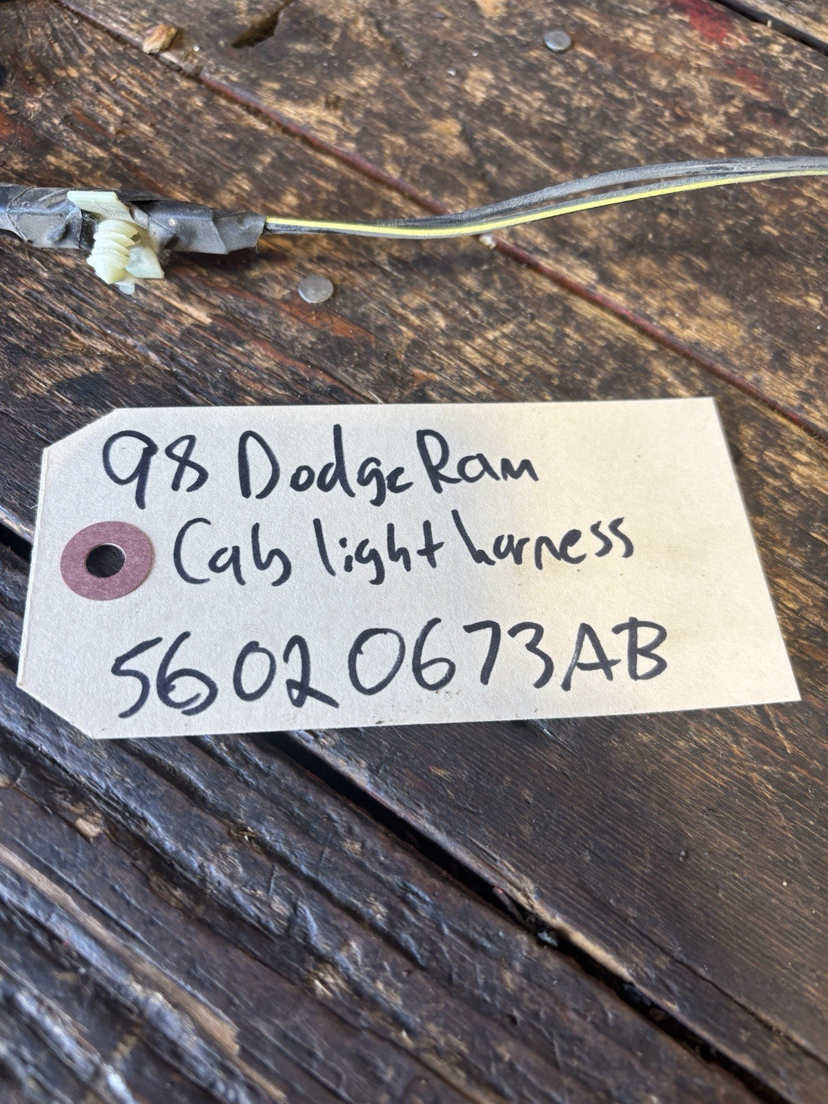 1998 DODGE RAM CAB CLEARANCE LIGHT WIRE HARNESS 56020673