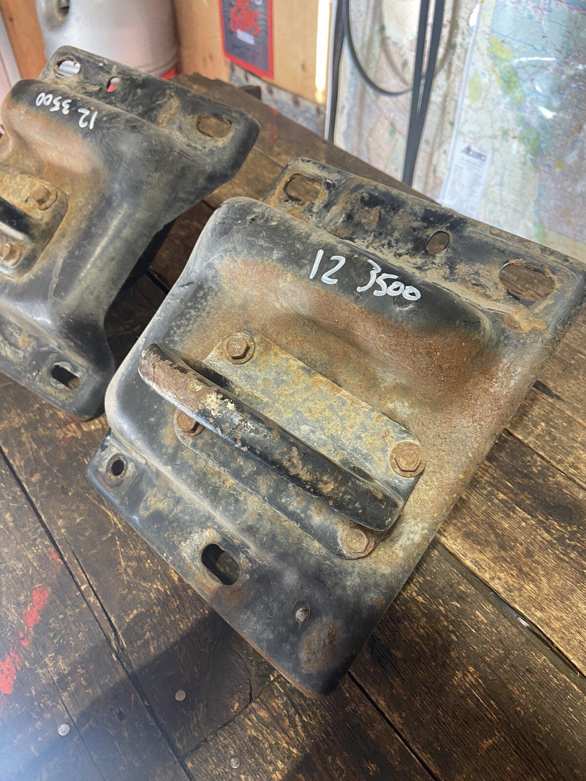 2010 - 2018 DODGE RAM 2500 3500 CUMMINS BUMPER BRACKETS SET WITH TOW HOOKS