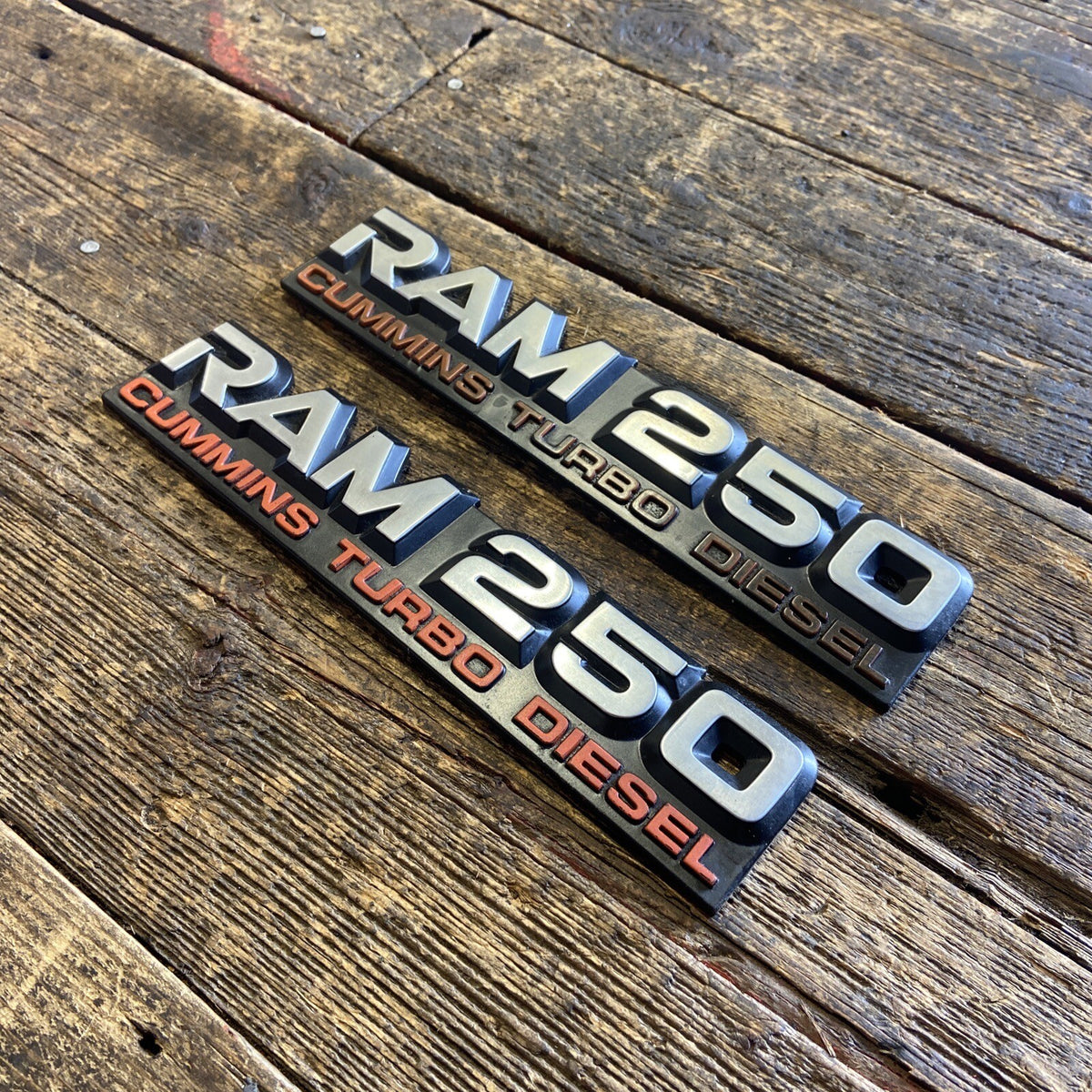 1989 - 1993 DODGE RAM 250 EMBLEMS DECALS FENDER BADGES SET