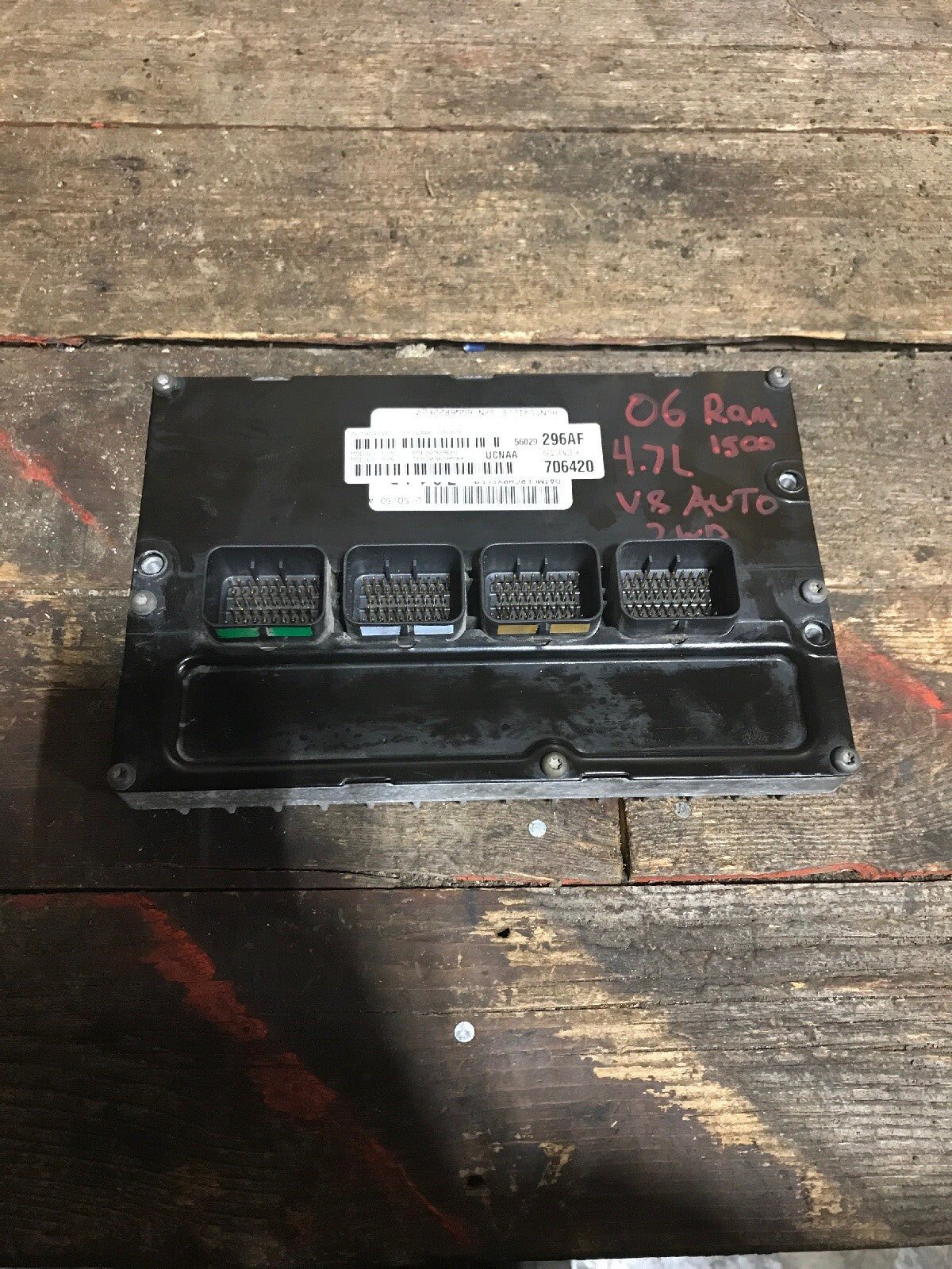 2006 DODGE RAM 1500 4.7l PCM ECM COMPUTER Pn 56029296af Tested Works Perfect