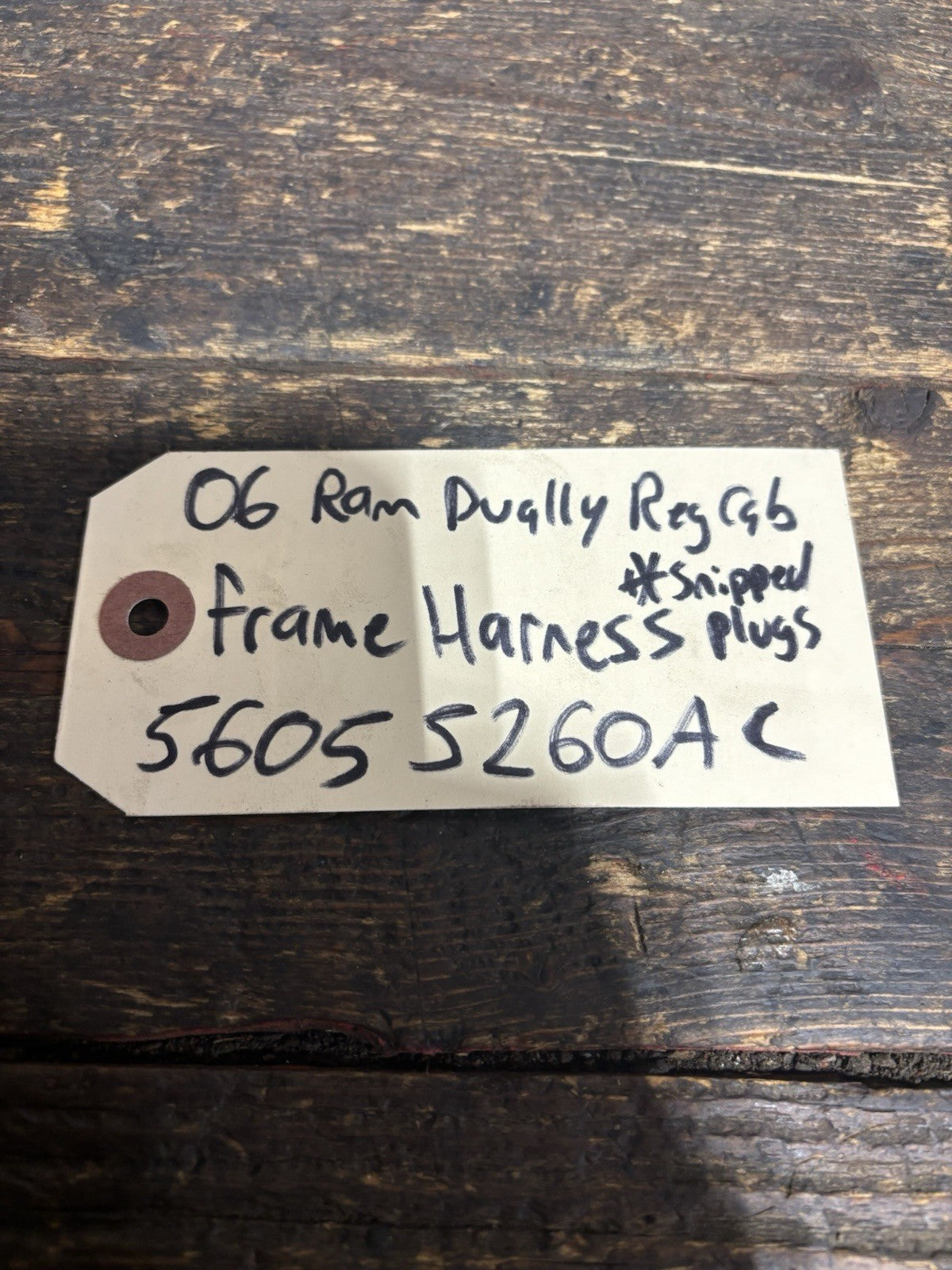 2006 2007 DODGE RAM 3500 REG CAB DUALLY FRAME WIRING HARNESS 56055260AC