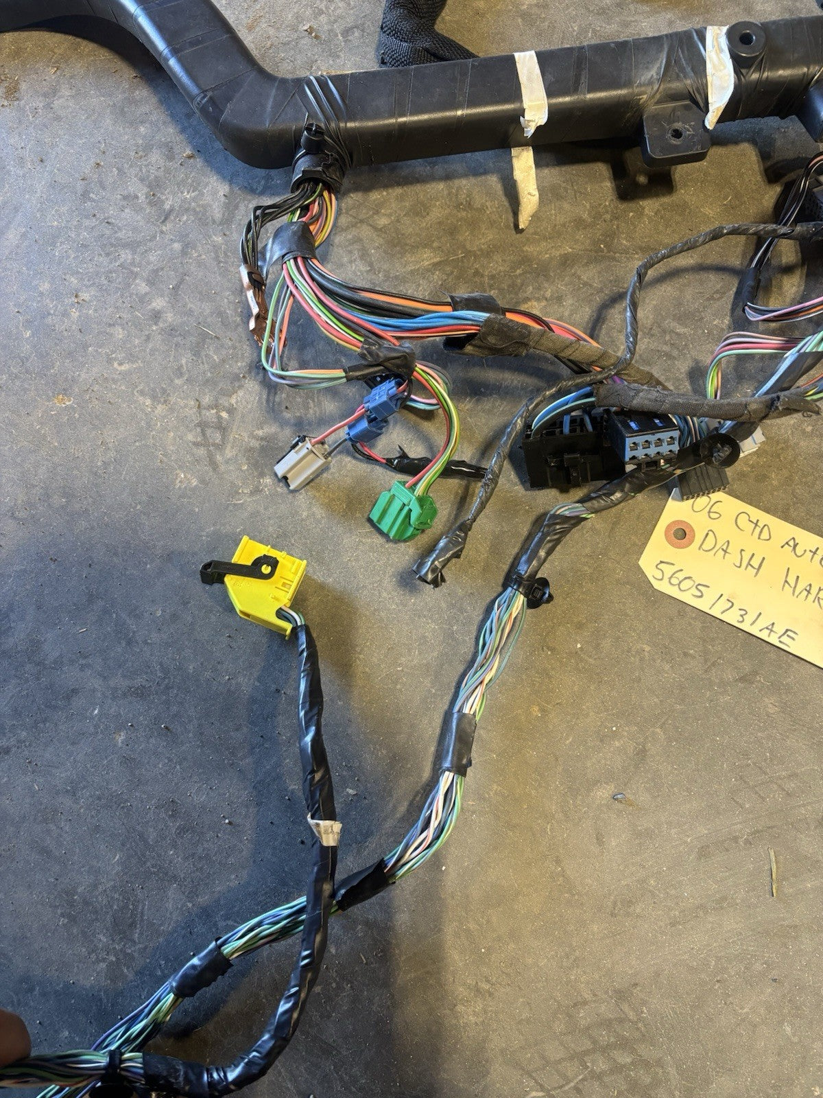 2006 2007 DODGE RAM CUMMINS AUTO DASH WIRING HARNESS LARAMIE 56051731AE