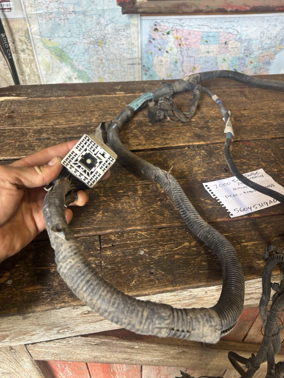 2000 2001 DODGE RAM CUMMINS 5.9 PCM 5/ 6spd TRANSMISSION HARNESS 56045319AD