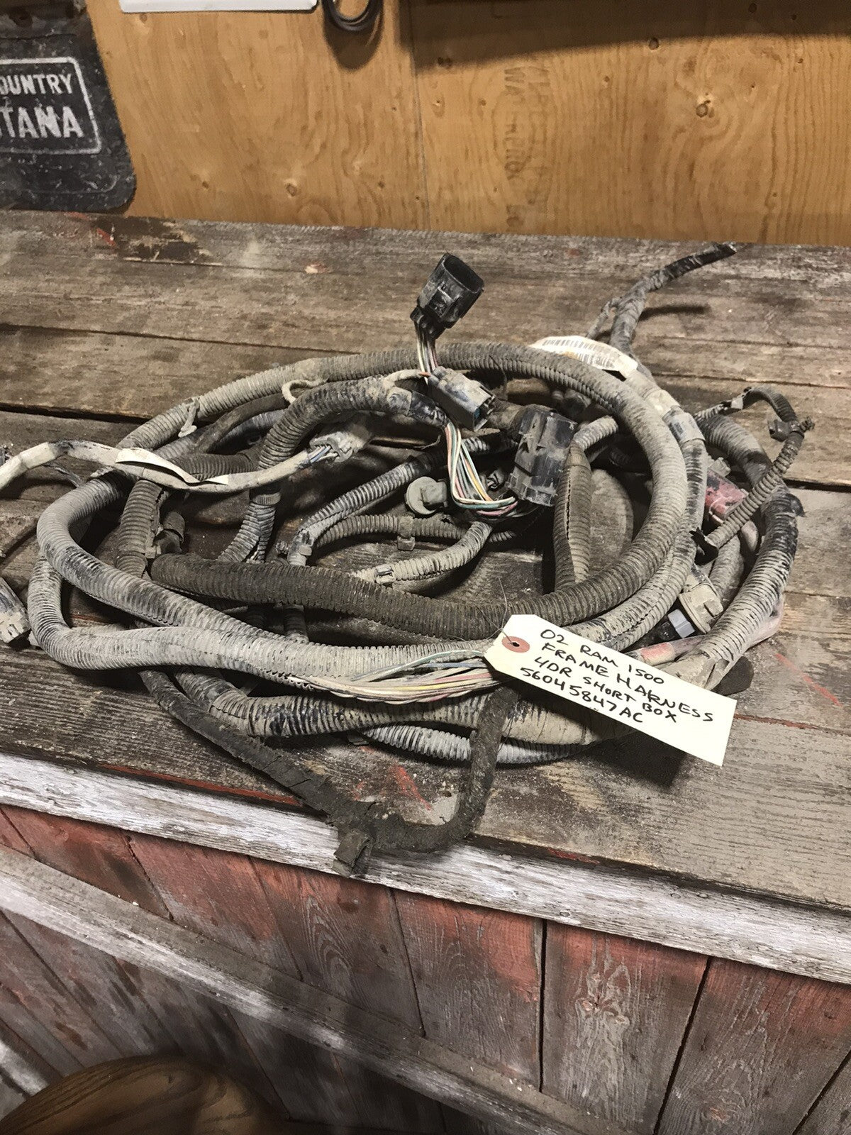 2002-2005 DODGE RAM 1500 FRAME WIRING HARNESS 4 DR SB 56045847ac