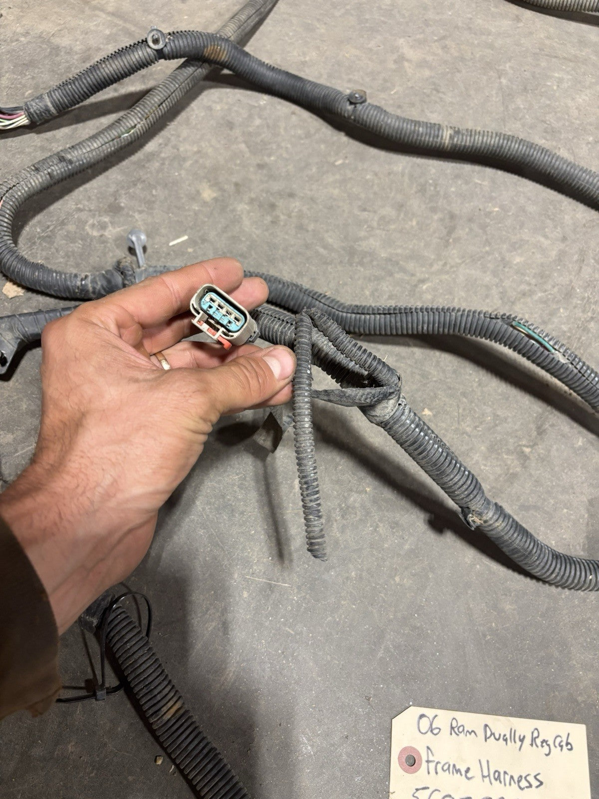 2006 2007 DODGE RAM 3500 REG CAB DUALLY FRAME WIRING HARNESS 56055260AC
