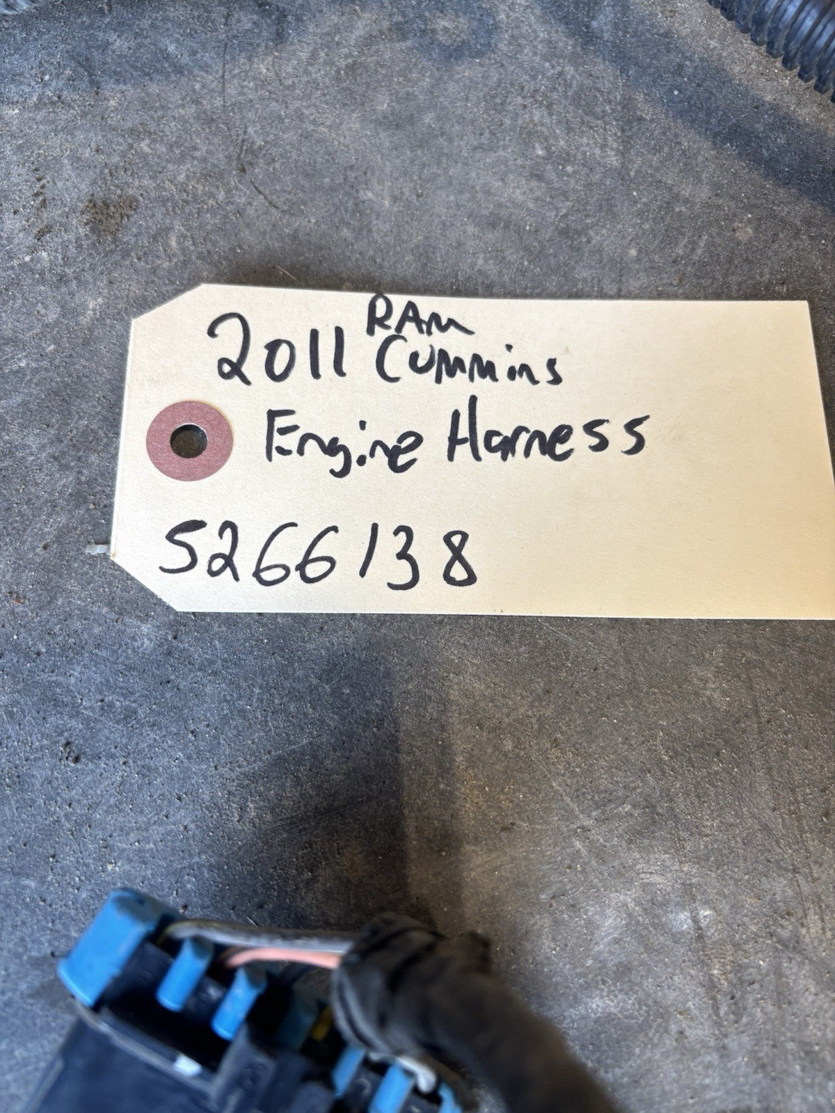 2011 DODGE RAM 6.7L CUMMINS ENGINE WIRING HARNESS 5266138