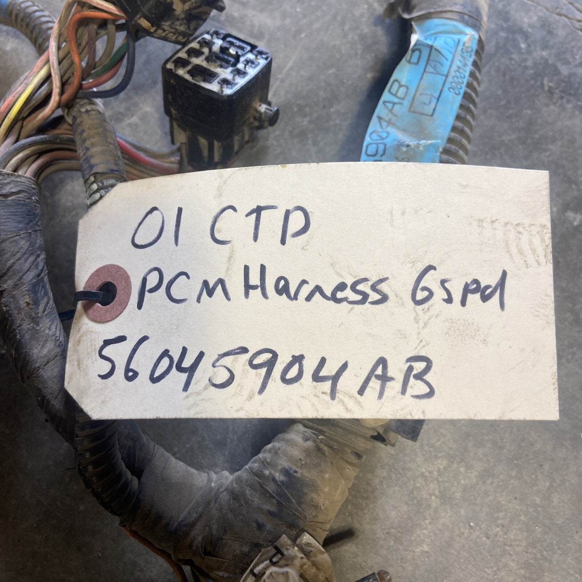 2001 2002 DODGE RAM 5.9L 24V CUMMINS PCM TRANSMISSION WIRING HARNESS 56045904AB