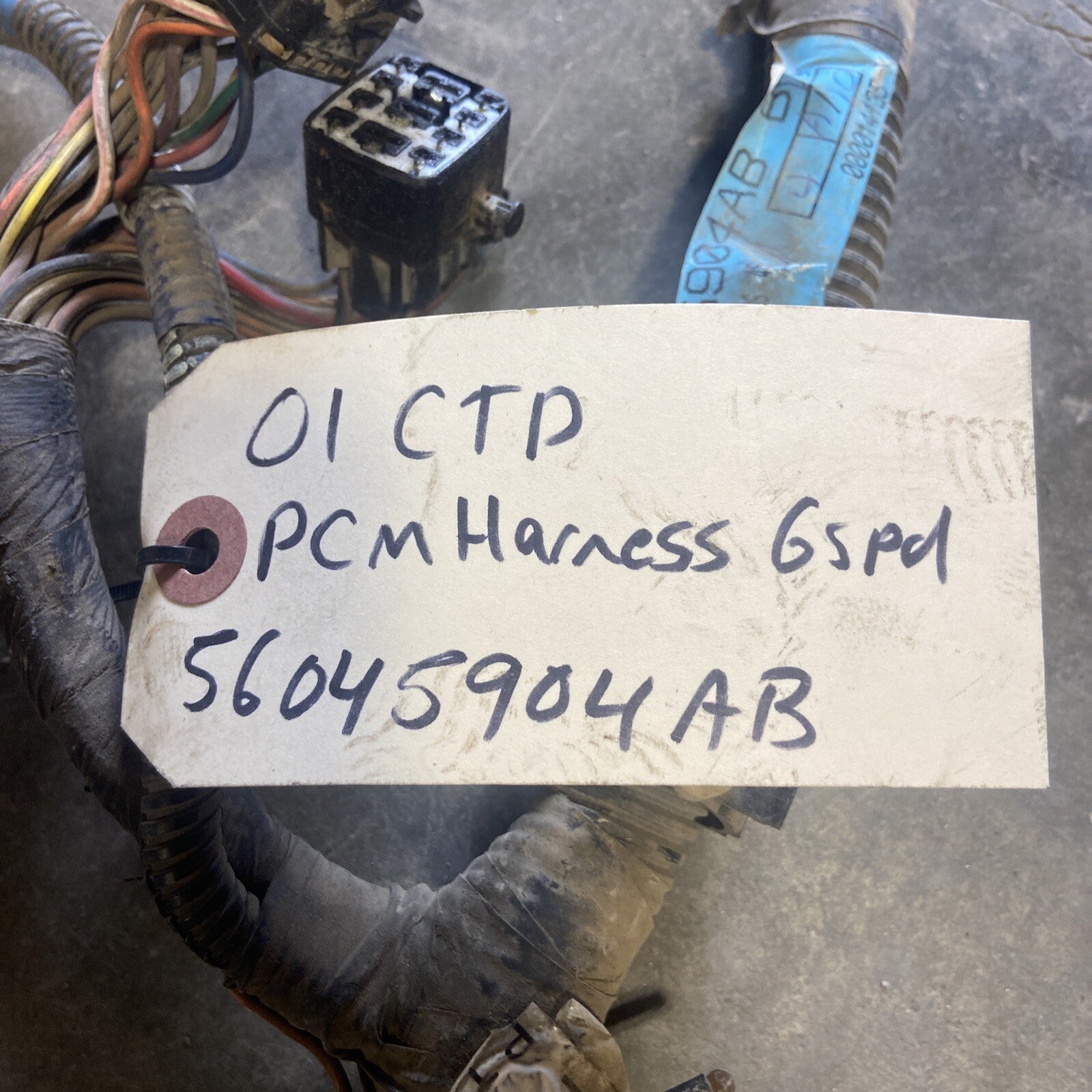 2001 2002 DODGE RAM 5.9L 24V CUMMINS PCM TRANSMISSION WIRING HARNESS 56045904AB