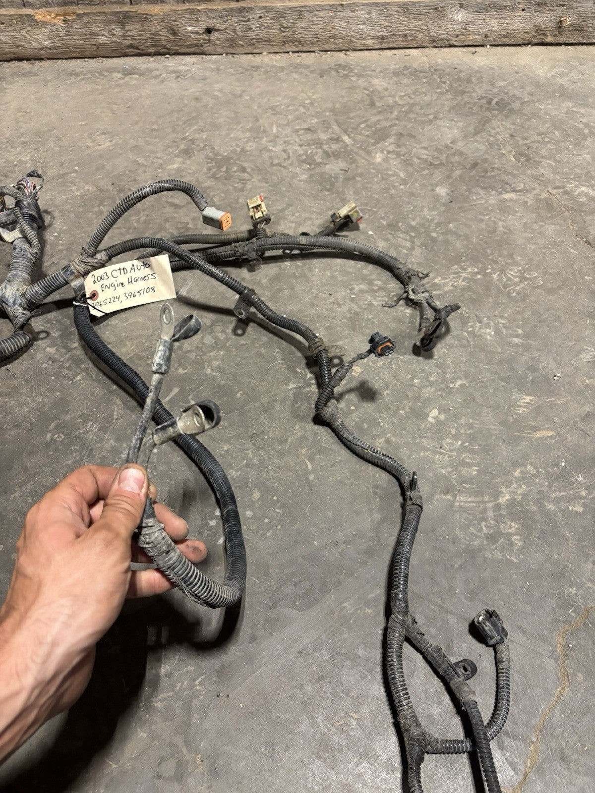 2003 DODGE RAM 2500 3500 5.9L CUMMINS AUTOMATIC ENGINE HARNESS 3965224 3965108