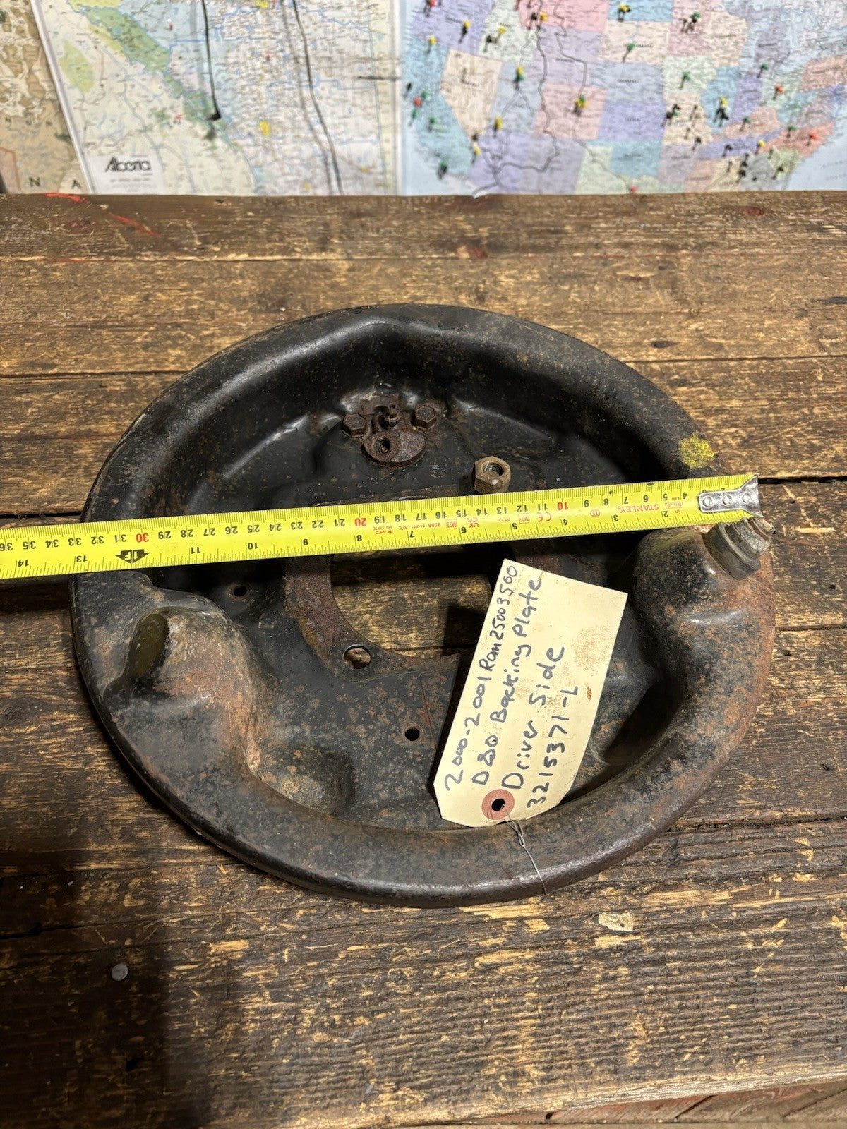 2000 2001 DODGE RAM 2500 Or 3500 DANA 80 DRIVER SIDE BACKING PLATE 3215371-L