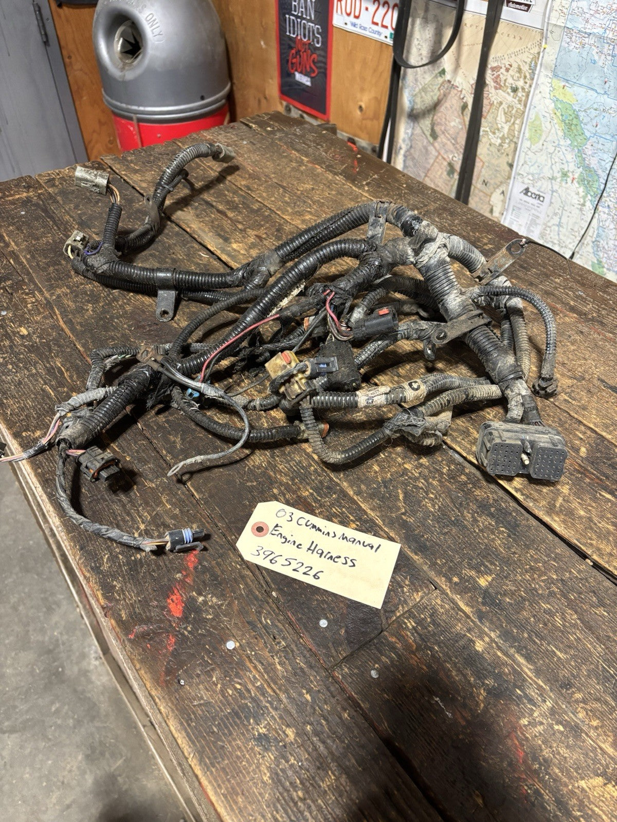 2003 DODGE RAM CUMMINS MANUAL ENGINE WIRING HARNESS 3965226