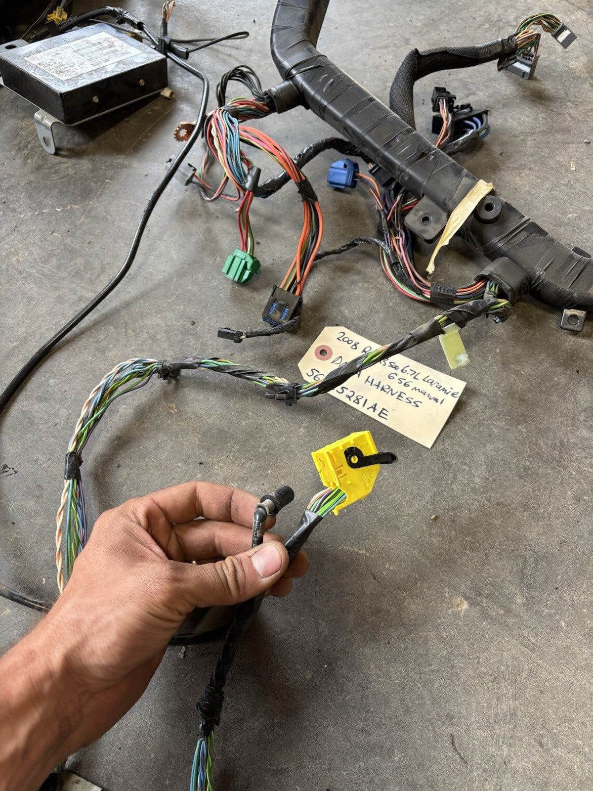 2008 DODGE RAM 2500 3500 CUMMINS DASH WIRING HARNESS LARAMIE G56 56055281AE