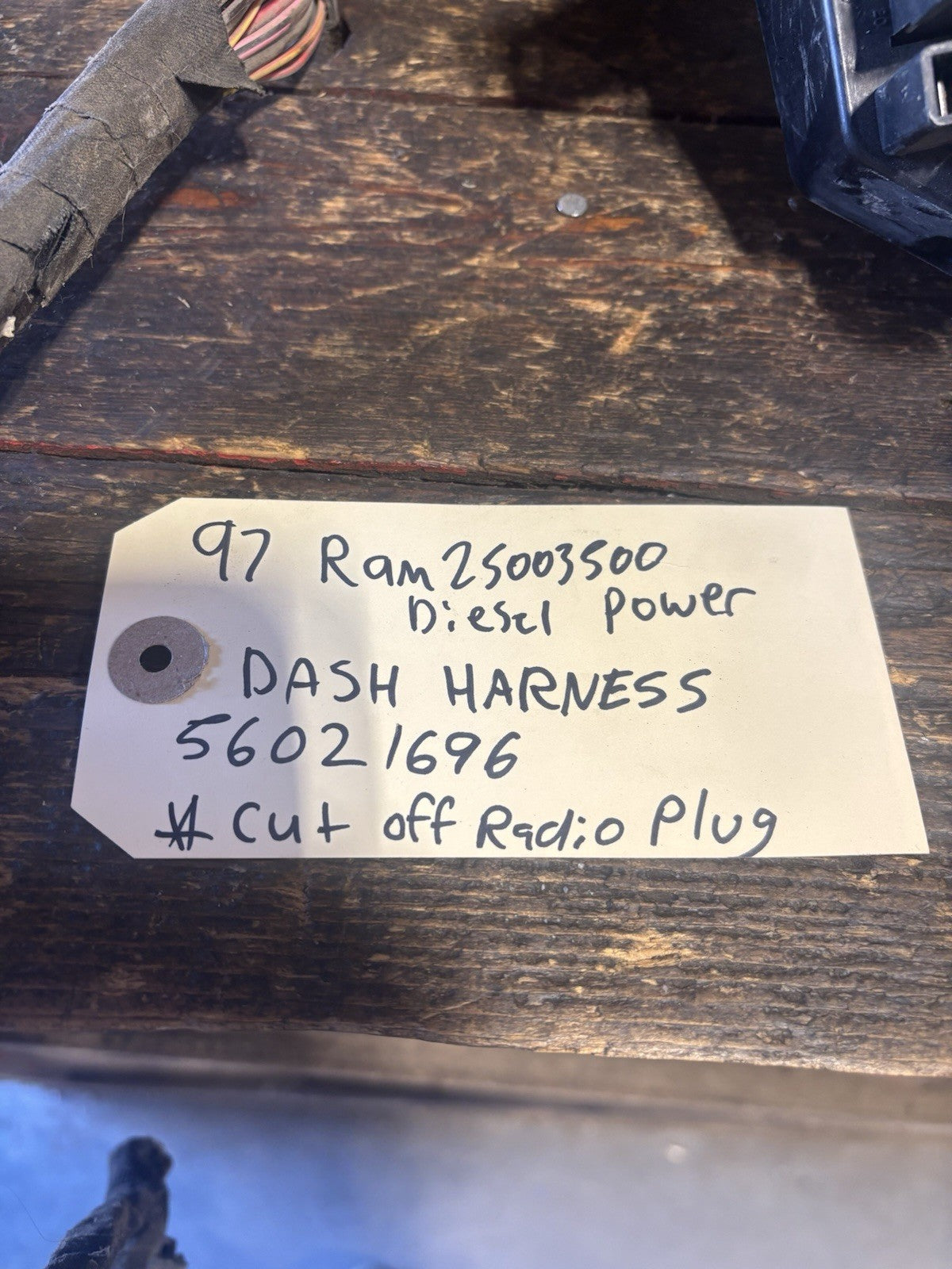 1997 DODGE RAM 2500 3500 CUMMINS AUTO /POWER WINDOW DASH WIRING HARNESS 56021696