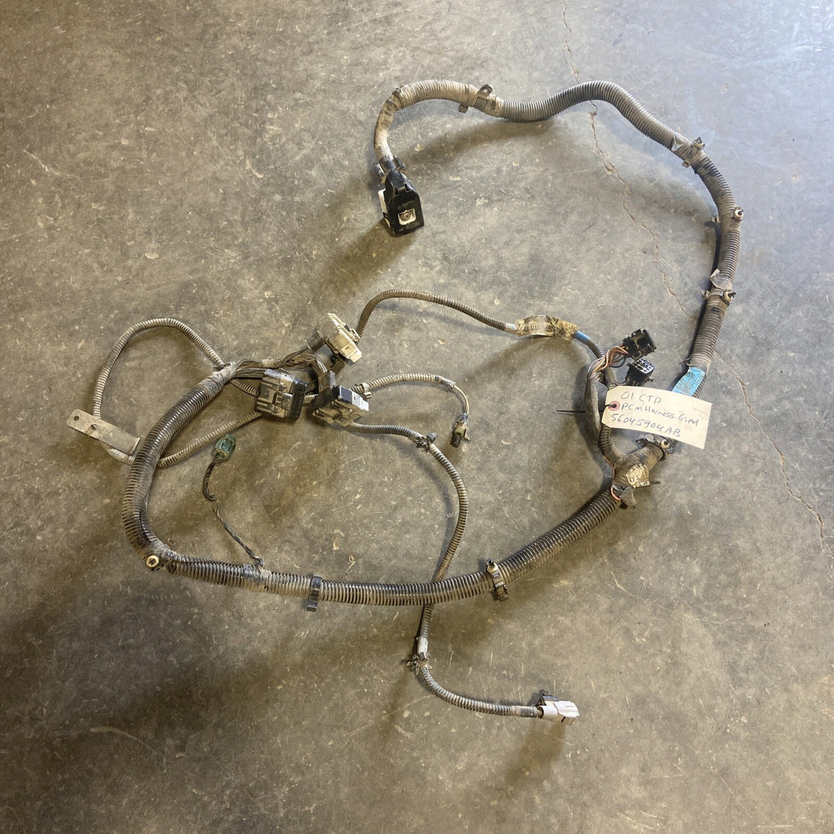 2001 2002 DODGE RAM 5.9L 24V CUMMINS PCM TRANSMISSION WIRING HARNESS 56045904AB