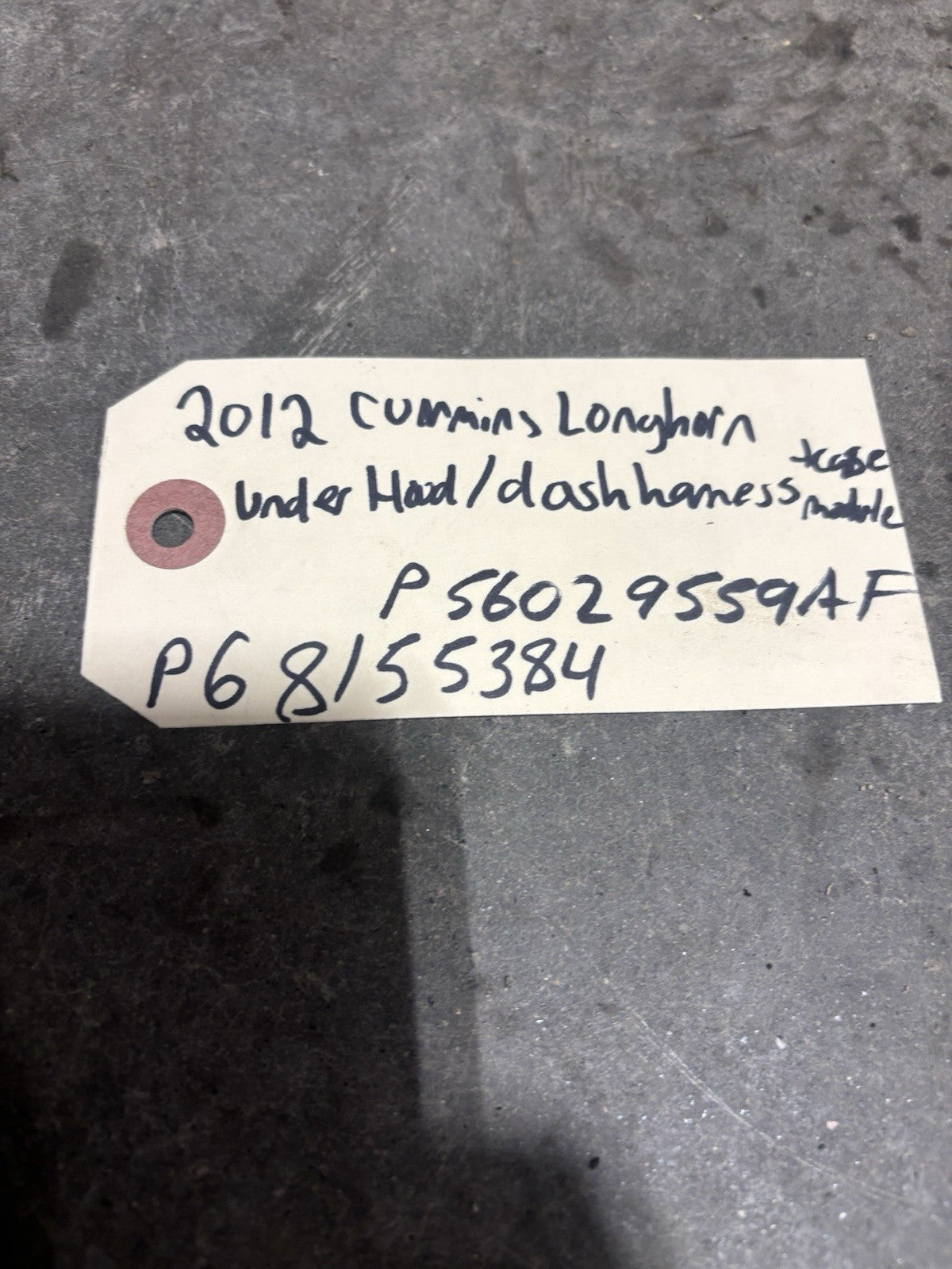 2012 RAM 2500 3500 CUMMINS UNDERHOOD DASH WIRING HARNESS TCASE MODULE 68155384AA