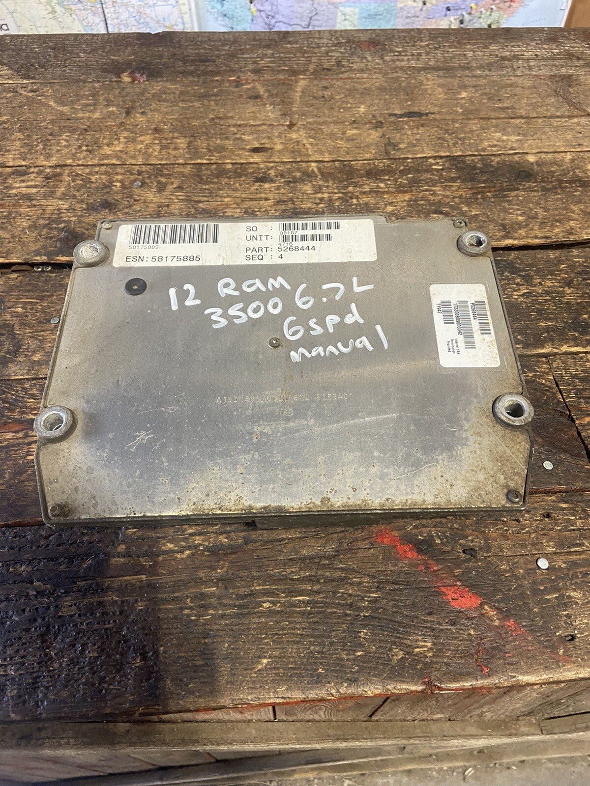 2012 RAM 2500 3500 6.7L CUMMINS MANUAL TRANS ECM ENGINE CONTROL MODULE 5268444