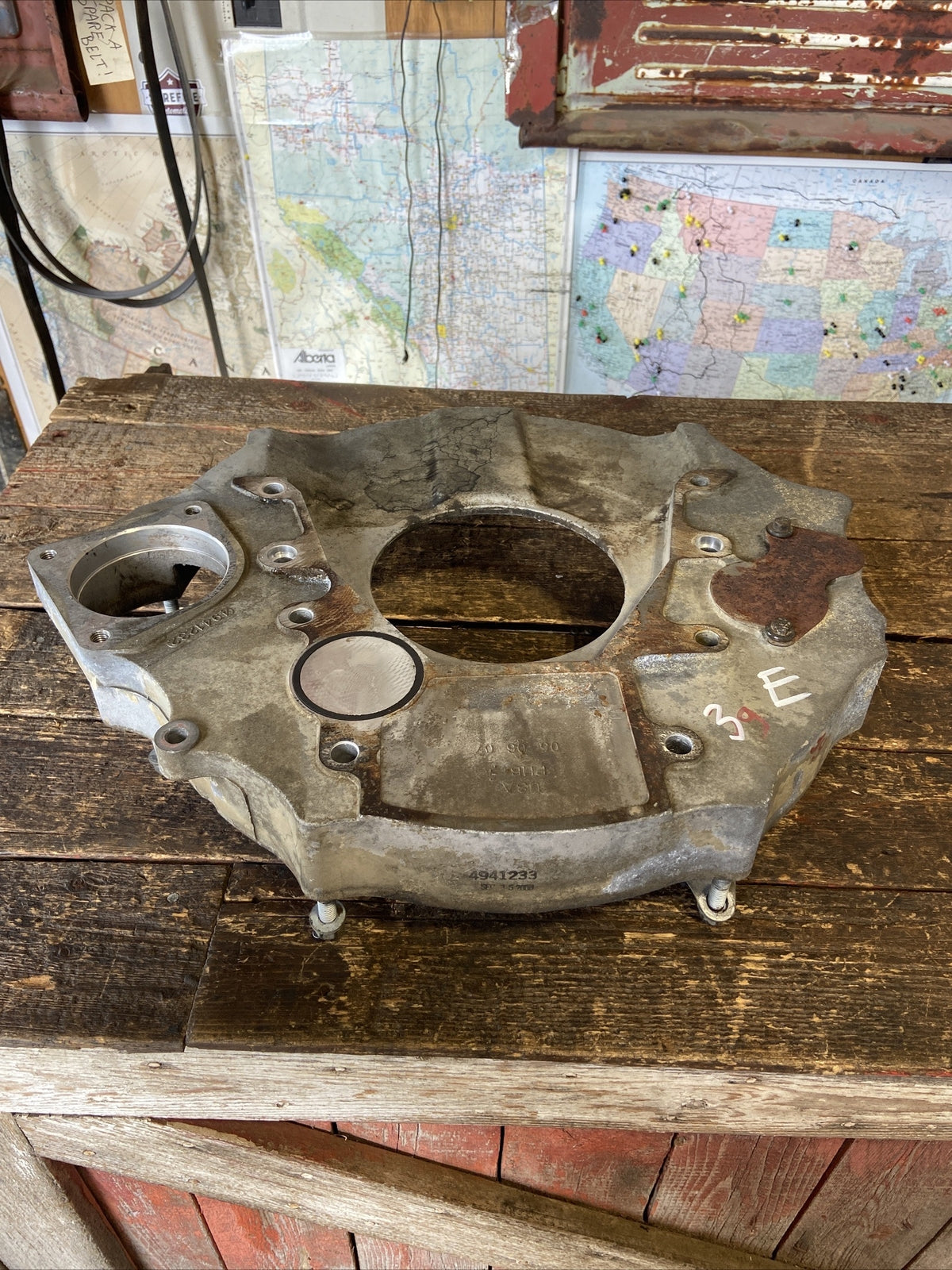 2003 - 2018 DODGE RAM 2500 3500 CUMMINS ADAPTER PLATE FLYWHEEL HOUSING 4941232