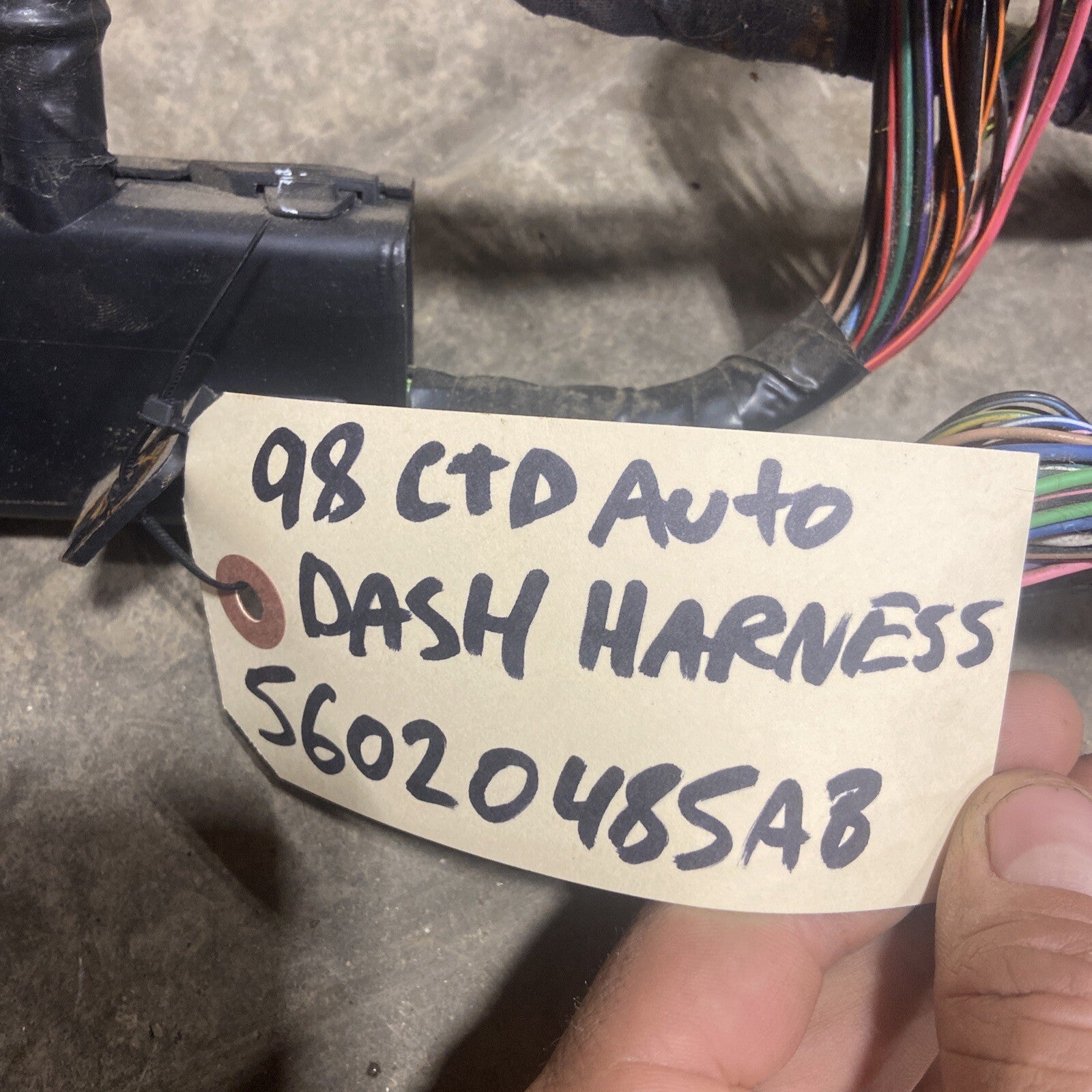 1998 DODGE RAM 2500 3500 CUMMINS 12V AUTOMATIC DASH WIRING HARNESS 56020485AB