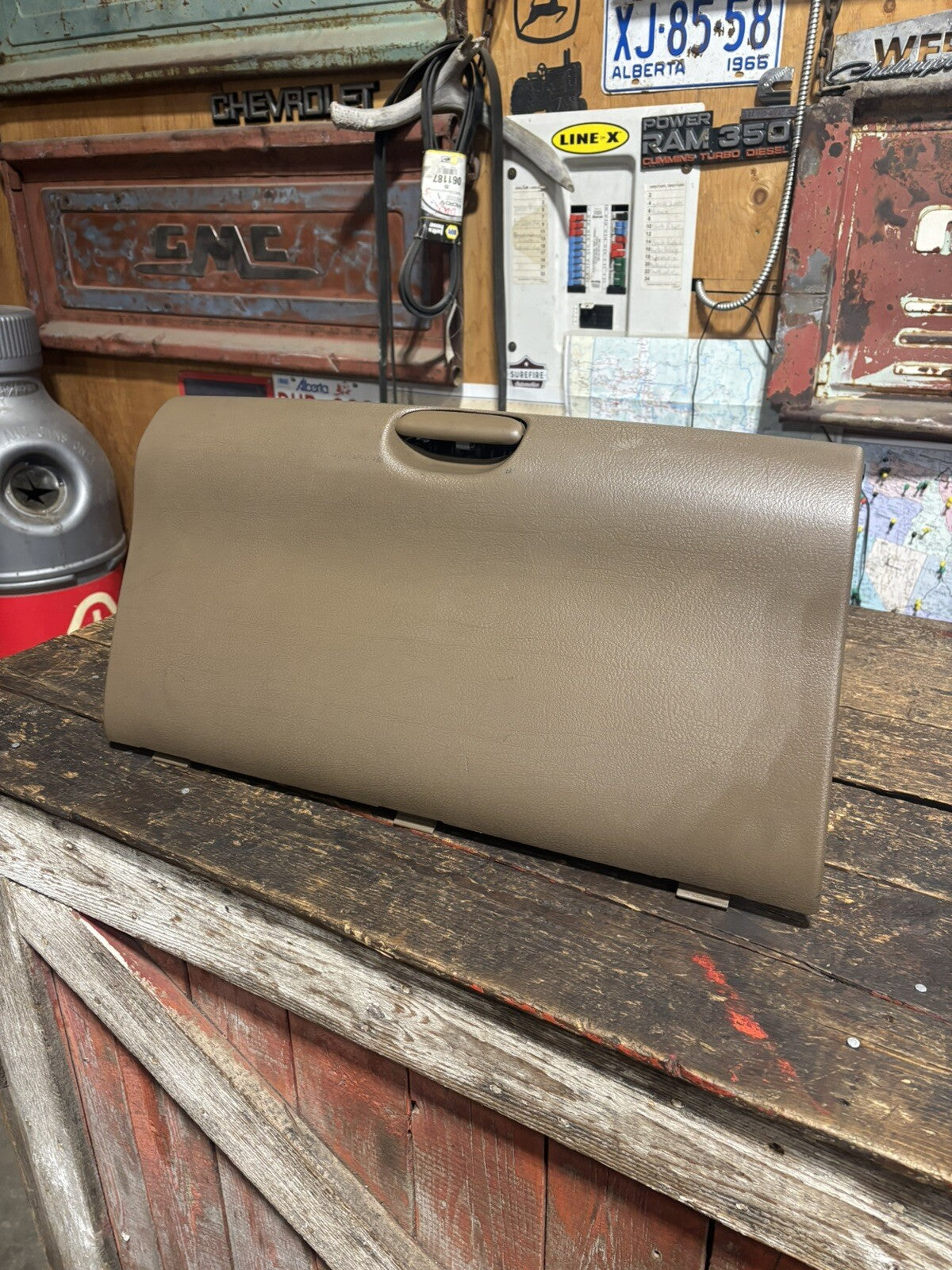 1998-2002 DODGE RAM 2500 3500 Caramel TAN GLOVE BOX