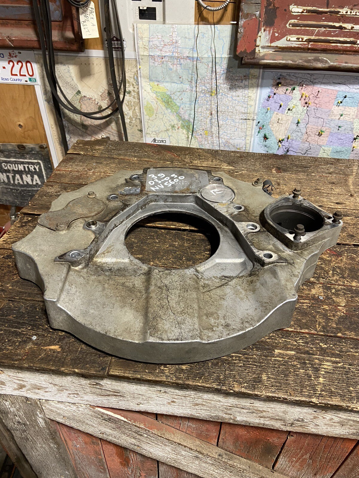 2003 2004 2005 DODGE RAM 2500 3500 CUMMINS NV5600 ADAPTER PLATE HOUSING 3965233