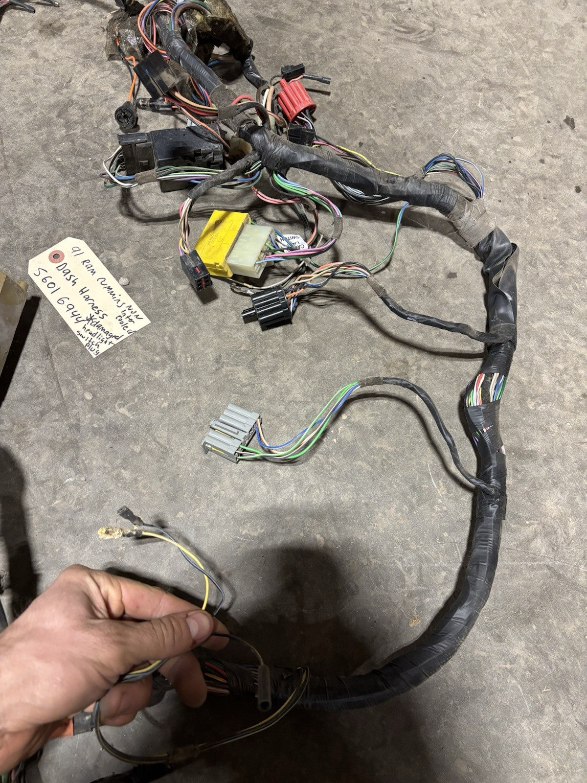 1991 Non Intercooled DODGE RAM 250 350 CUMMINS DASH HARNESS 56016944