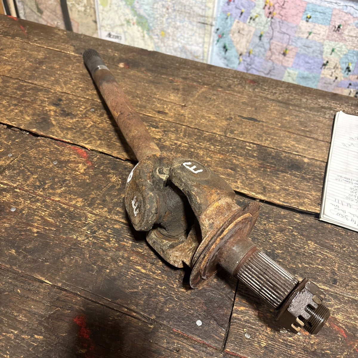 1994-1998 DODGE RAM 2500 3500 DANA 60 DRIVER SIDE AXLE AND STUB SHAFT