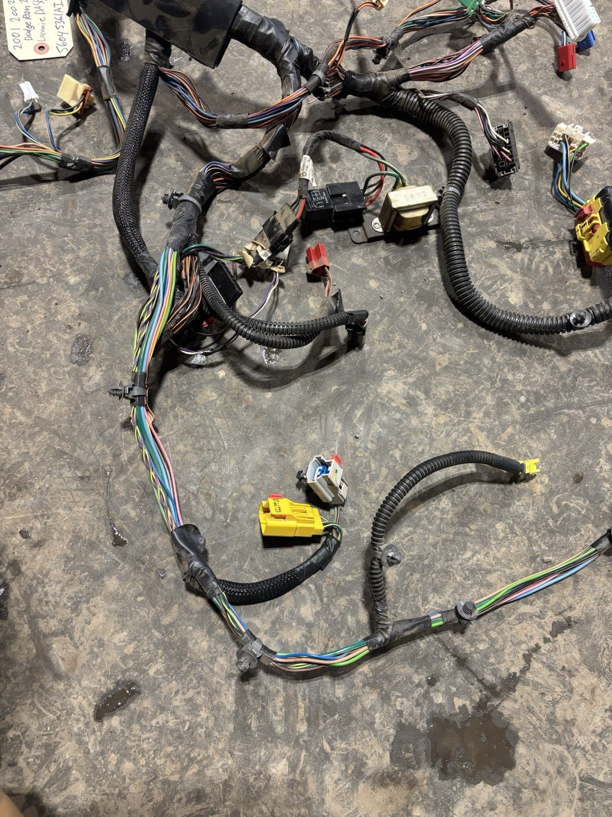 2000 -2002 DODGE RAM LARAMIE CUMMINS DASH WIRING HARNESS HEATED SEATS 56045361AI