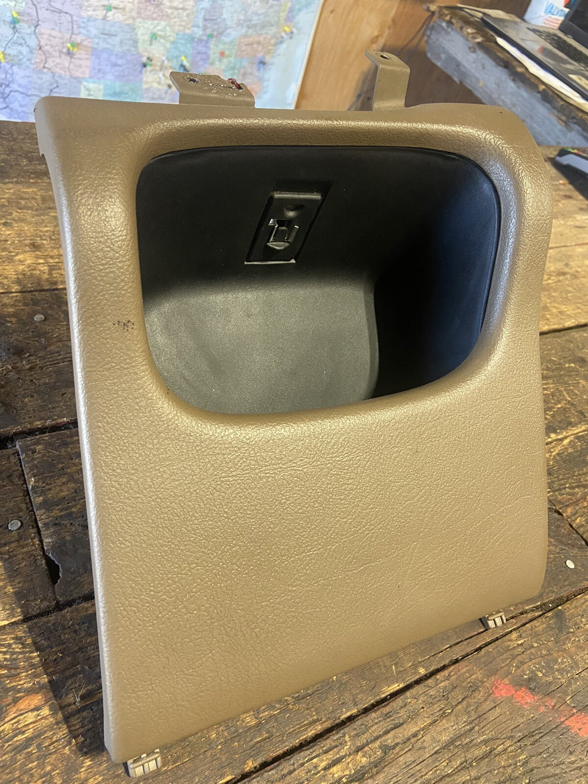 1998-2002 DODGE RAM TAN DASH CUBBY POCKET FOR MANUAL TRUCKS