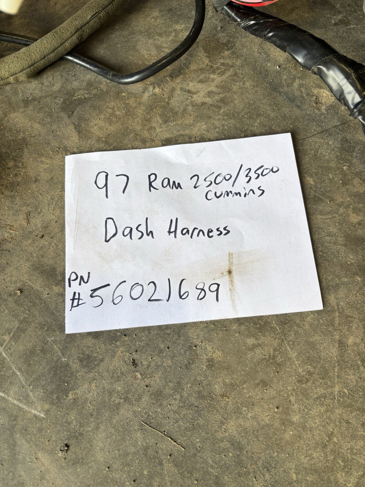 1997 DODGE RAM 25003500 CUMMINS AUTO LARAMIE LOADED DASH WIRING HARNESS 56021689