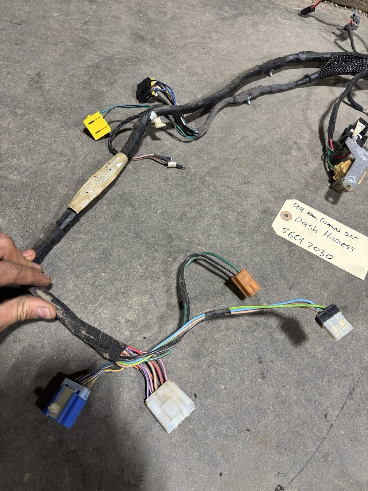 1994 DODGE RAM 2500 3500 CUMMINS DASH WIRING HARNESS AUTO Or MANUAL PN 56017030