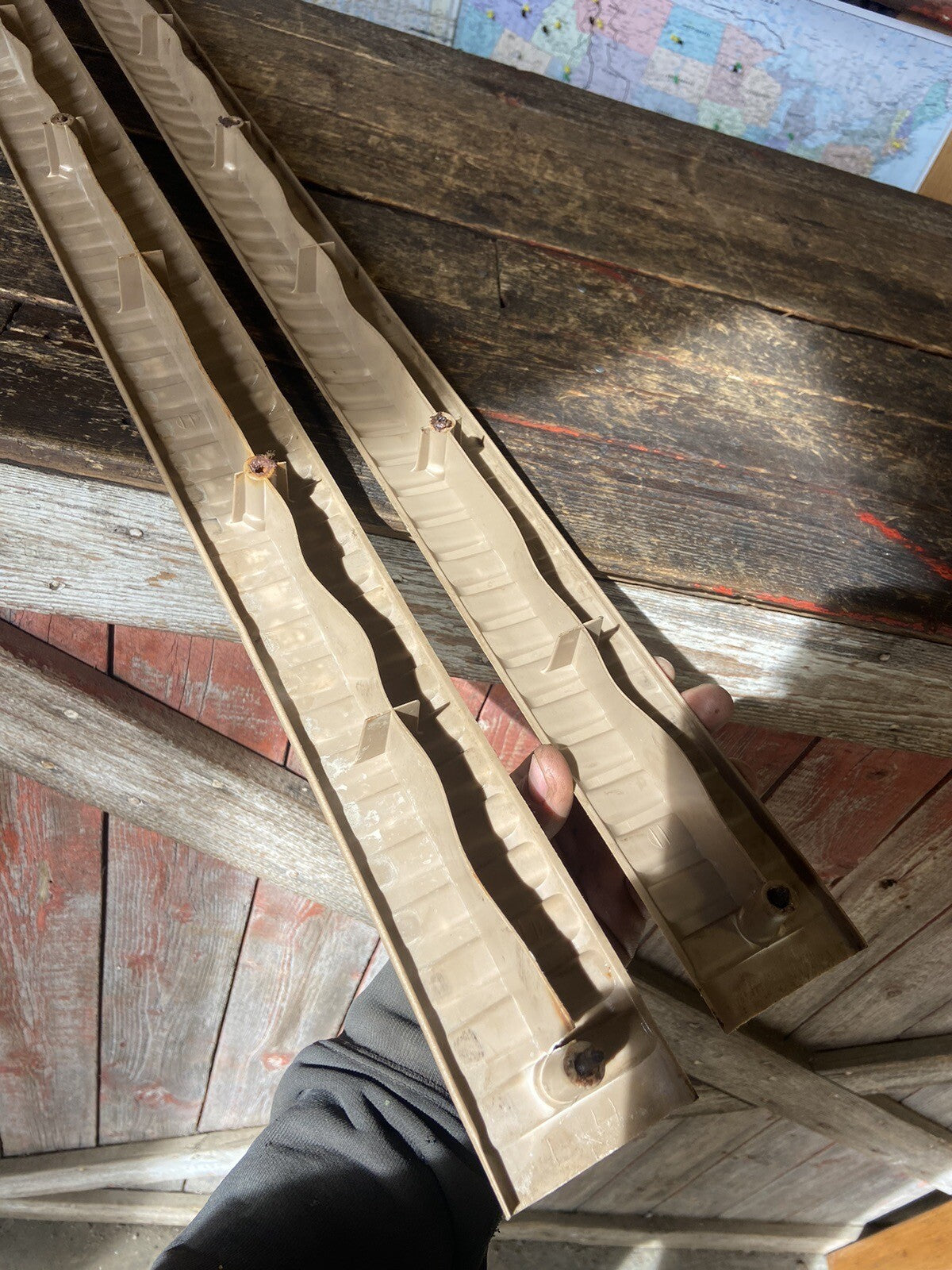 1998 - 2002 DODGE RAM 2500 3500 TAN BROWN OEM SET OF FLOOR TRIM EXTENDED CAB