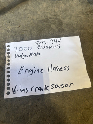 2000 Early 2001 DODGE RAM 2500 3500 CUMMINS 24V ENGINE HARNESS  With Cranksensor