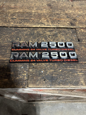 1998 .5-2002 DODGE RAM 2500 5.9L 24V CUMMINS DOOR EMBLEMS DECALS