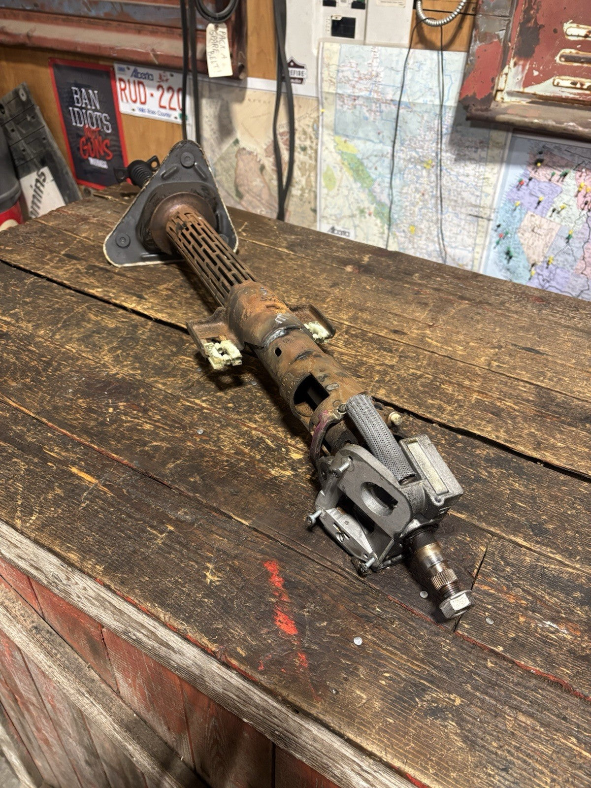 1991 1992 1993 DODGE RAM 250 350 4X4 TILT STEERING COLUMN MANUAL TRANS 52077736