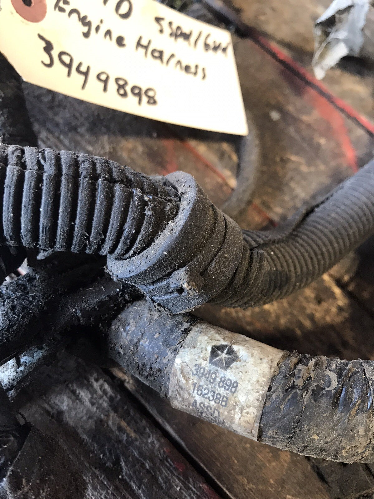 2002 DODGE RAM 2500 3500 CUMMINS MANUAL COMPLETE ENGINE WIRING HARNESS 3949898