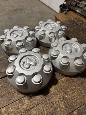 OEM 2003 - 2012 Dodge Ram 2500/3500 SET OF GREY Center HUB Caps 52121450AD