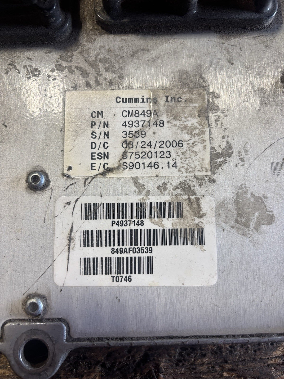 2006 DODGE RAM 2500 3500 CUMMINS 5.9L MANUAL ECM 4937148 Engine Control Module