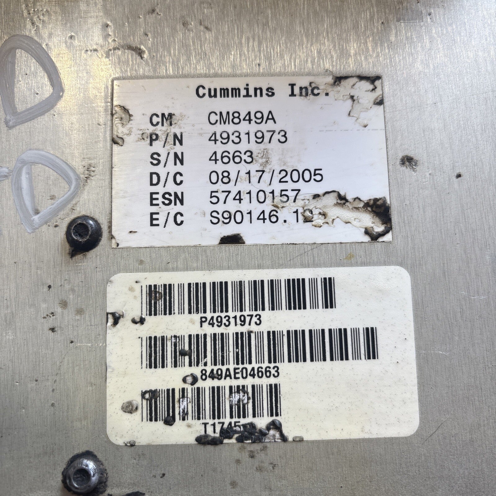 2006 DODGE RAM 2500 3500 CUMMINS 5.9L 6spd MANUAL ECM PN 4931973