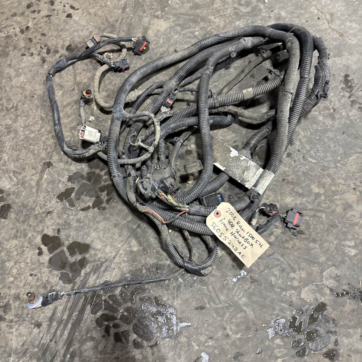 2007 2008 DODGE RAM 1500 CHASSIS FRAME HARNESS 56055248ae 4dr Shortbox