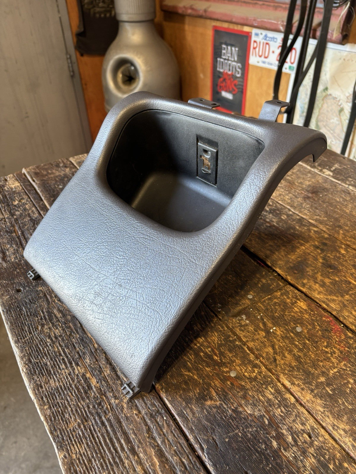 1998-2002 DODGE RAM LIGHT MIST GREY DASH CUBBY POCKET FOR MANUAL TRUCKS