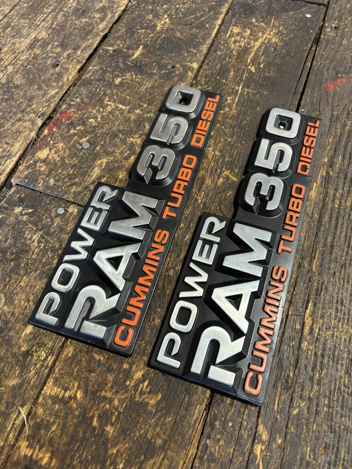 1989 - 1993 DODGE POWER RAM 350 EMBLEMS DECALS FENDER BADGES SET