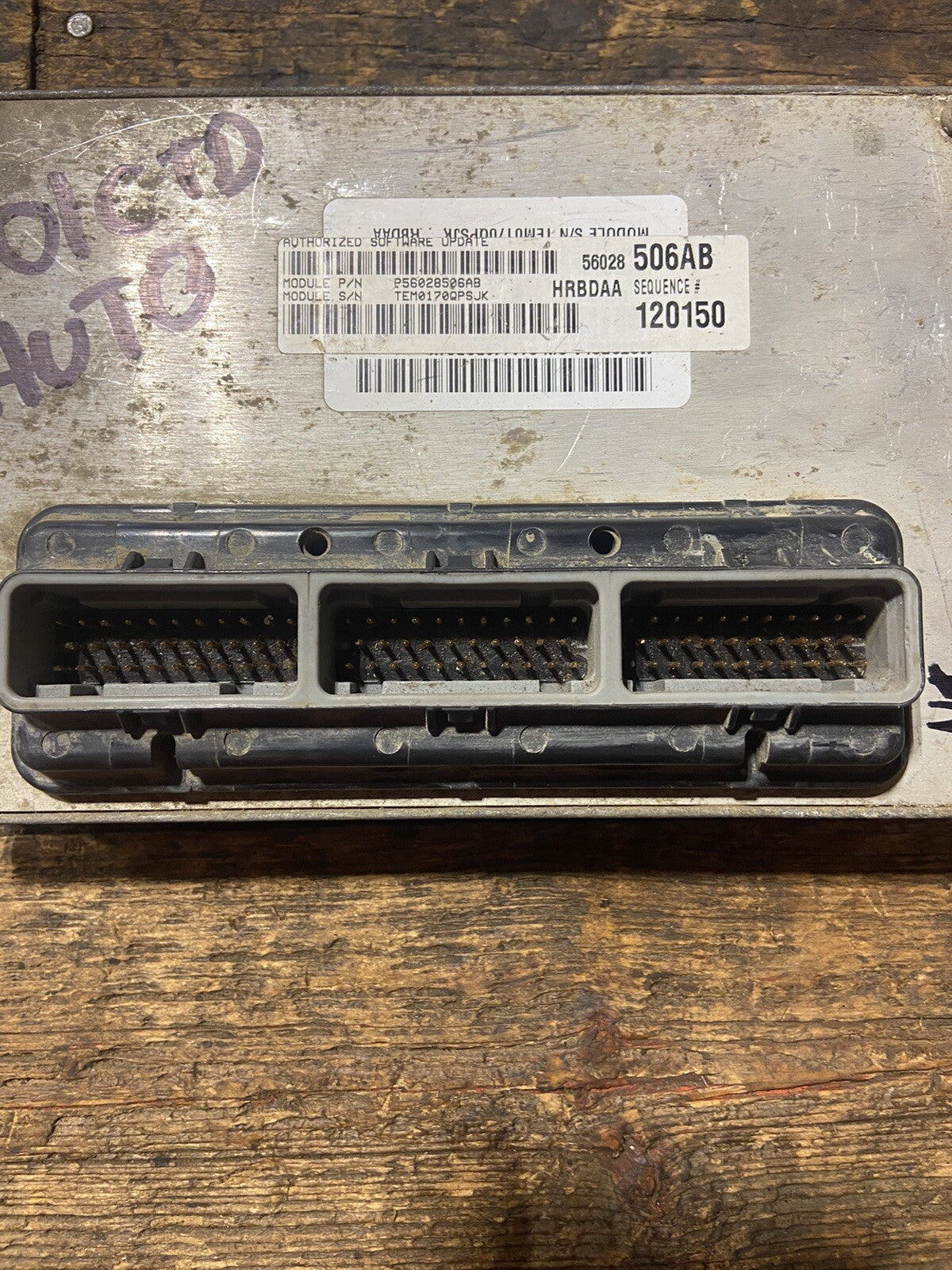 2001 DODGE RAM 2500 3500 CUMMINS AUTO PCM 56028506AB POWERTRAIN CONTROL MODULE