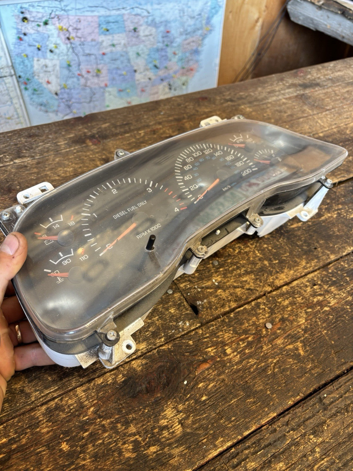 1998.5 1999 DODGE RAM 2500 3500 INSTRUMENT GAUGE CLUSTER 390KM 56020616 AE
