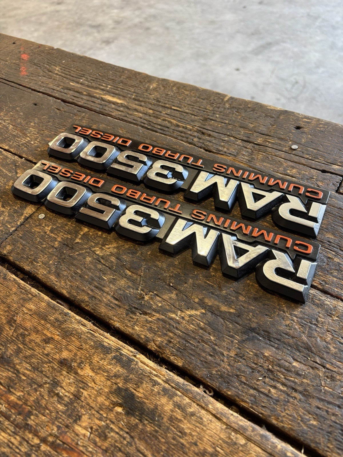 OEM 1994-1998 DODGE RAM 3500 5.9L 12V CUMMINS DOOR EMBLEMS DECALS