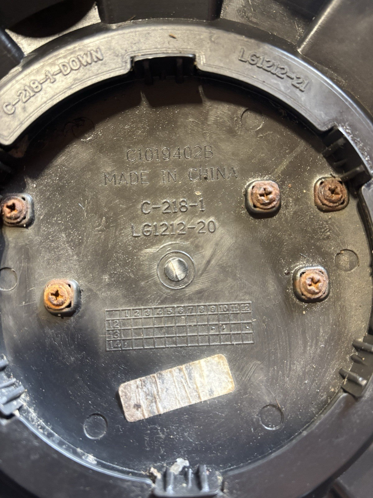 ION ALLOY WHEEL CENTER HUB CAPS X3 C-218-1 LG1212-21 C218-1-DOWN C1019402B