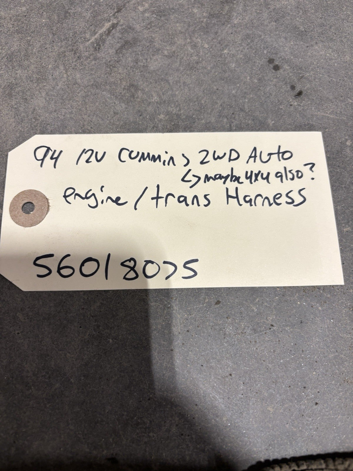 1994 DODGE RAM 12V CUMMINS COMPLETE ENGINE / AUTO TRANS HARNESS 56018075